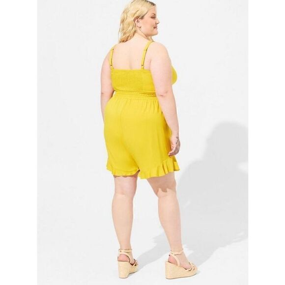 Torrid Challis Tie-Front Romper Sz 3 - Picture 3 of 5